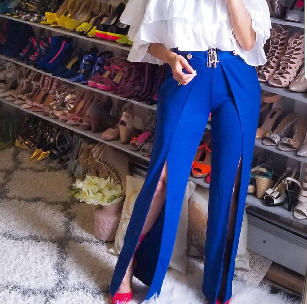 Open front pants